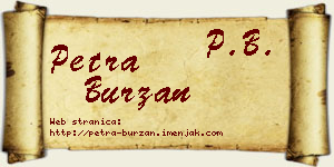 Petra Burzan vizit kartica